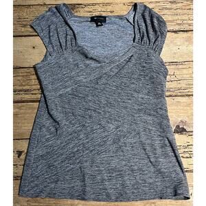 AB Studio Womens Size XS Grey Scoop Neck Sleeveless Blouse NWOT